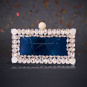 Resin Wedding Clutch Handbag With Embroidery Clutch Bag at <strong>WHOLESALEPRICE</strong> by LUXURY CRAFTS - Product Image 4