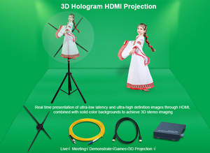 ПК подключенный 3d голографический вентилятор 150 см проектор Hdmi-вход компьютерный интерактивный светодиодный вентилятор 3d голограмма Дисплей Hdmi-синхронизация - Product Image 6