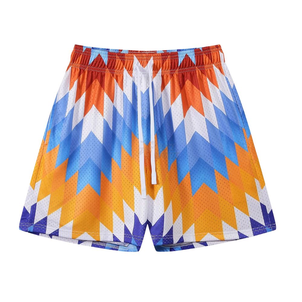 Chevron Zig-Zag Bleu et Orange