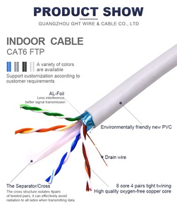 CAT5E CAT6 CAT7 FTP STP 23AWG BC CCA 305m/rulo 1000FT 250MHZ ağ kablosu Cat6 yama kablosu - Product Image 4