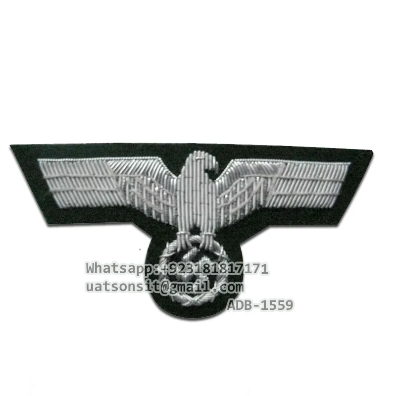WW2 ALLEMAND Uniformes Heer Officers Breast Eagle et officier visière casquettes insignes Par ADB EXPORT Le fabricant/Reproduction/Repro