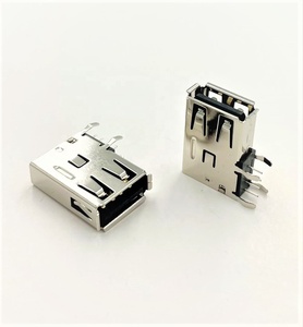USB A Tipo Enchufe hembra de 4 pines Conector hembra DIP de 90 grados - Product Image 1
