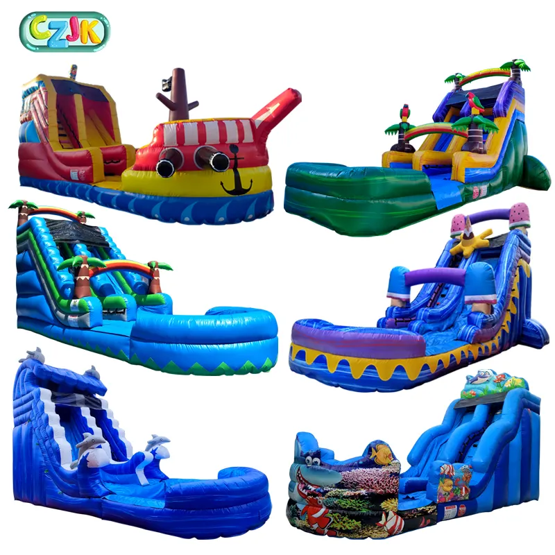 City For Children Adult saletema nuoto bambino acqua piccolo scivolo ripido a tema Blow Up Waterslide Water Pool