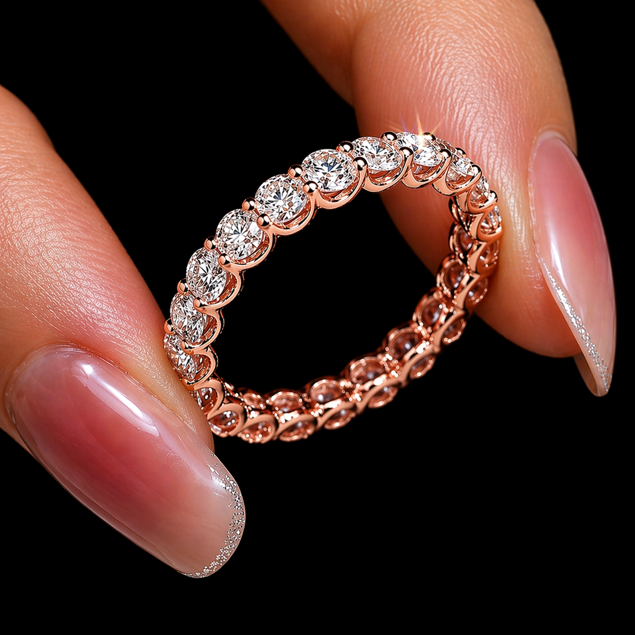 Rose Gold Plated Silver
