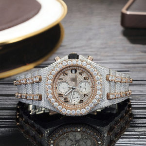 นาฬิกาผู้ชายสไตล์ฮิปฮอปหน้าปัดสแตนเลสหน้าปัดใหญ่ - Product Image 1