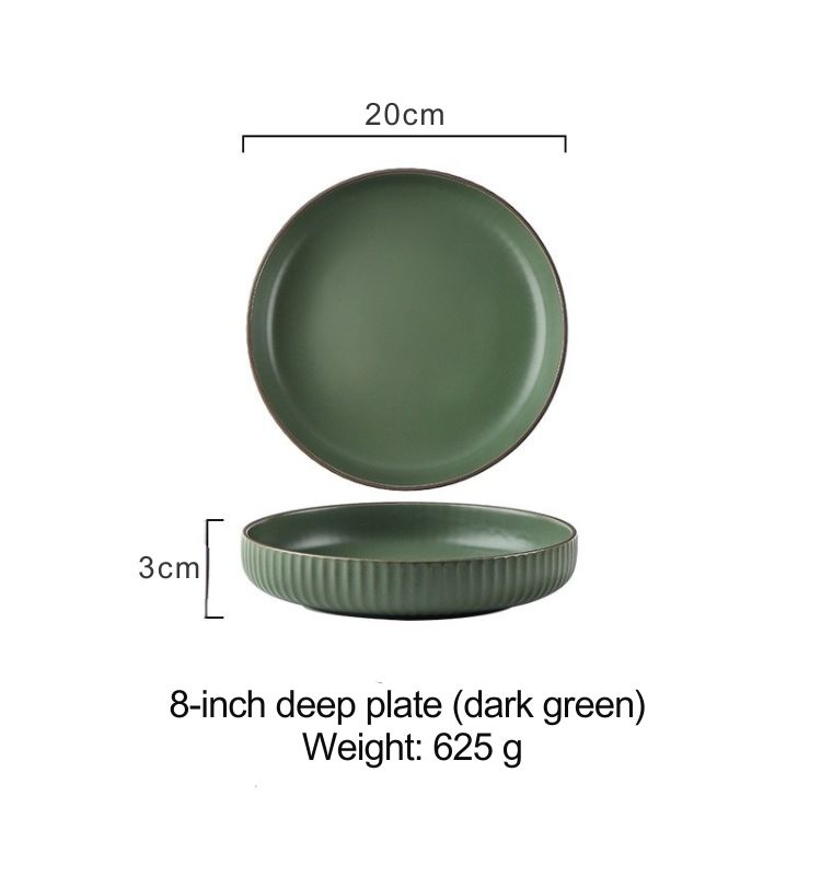 8-inch deep Plate (dark green)