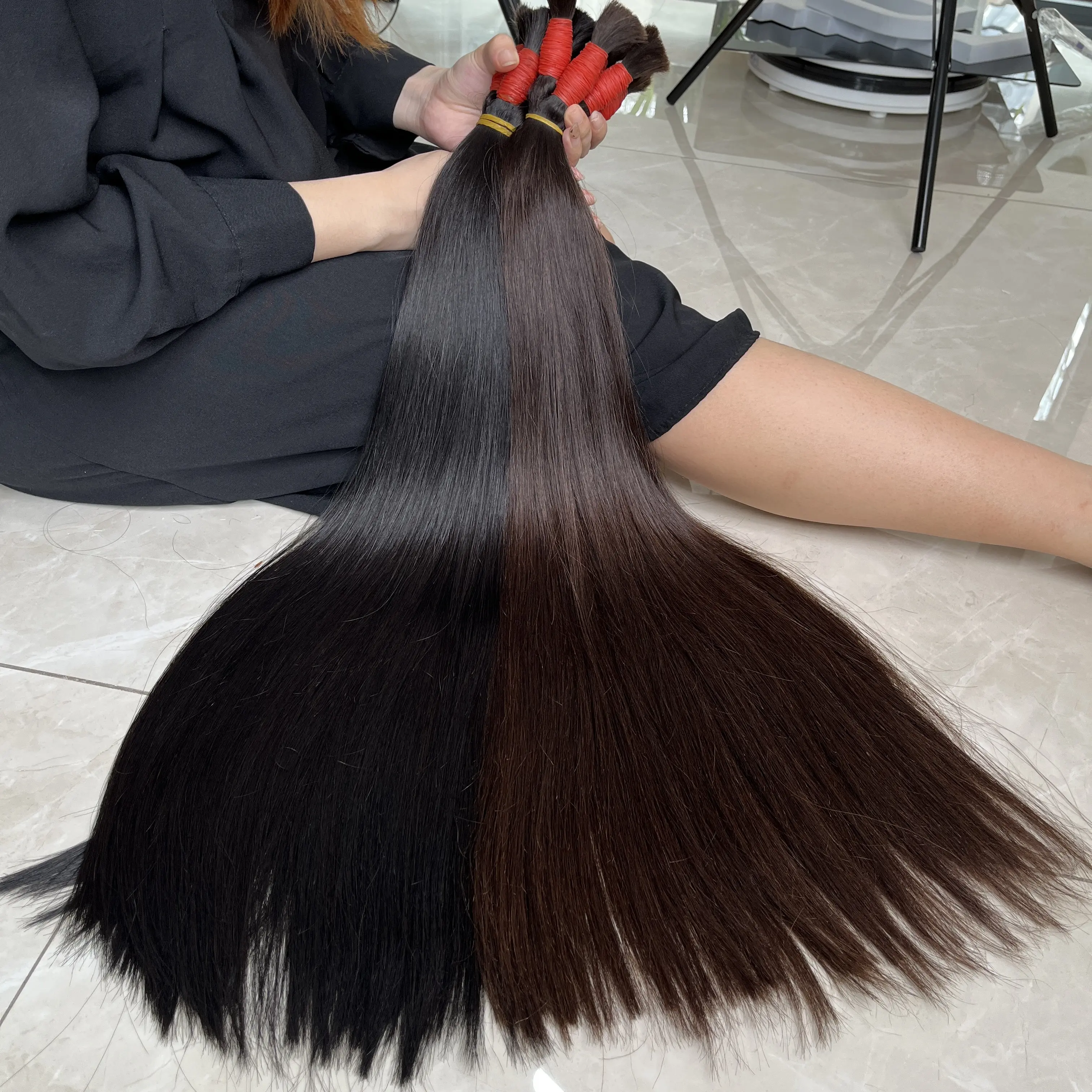 Fábrica direta por atacado bebê cabelo fino de 100% cabelo vietnamita cru na extensão do cabelo de alta qualidade