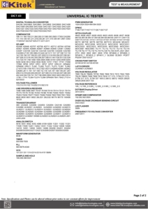 Kitek เครื่องวัดดิจิตอล IC แบบ DICT-03, เครื่องทดสอบอิเล็กทรอนิกส์แบบเส้นตรงกำลังไฟสำหรับการทดสอบ IC แบบอะนาล็อกรวมทั้ง ADC - Product Image 6