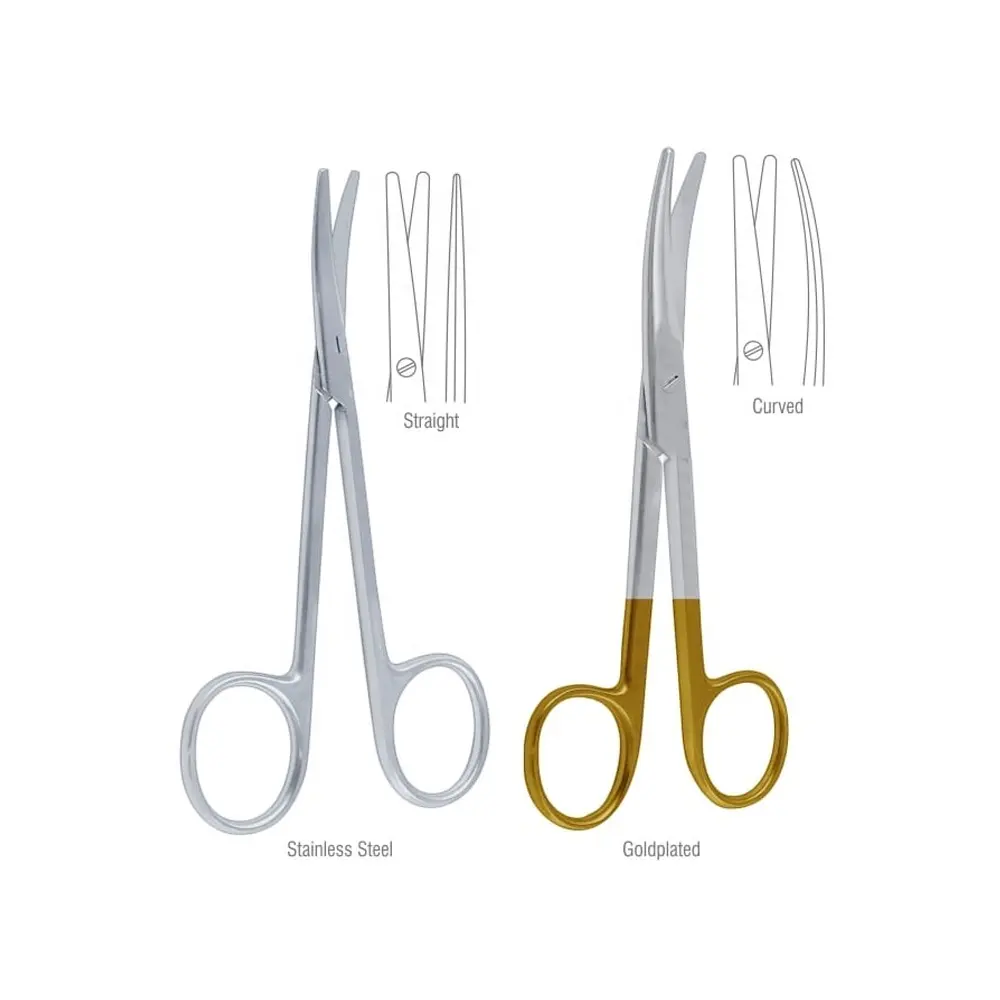 Tijera de disección Metzenbaum, instrumentos quirúrgicos cardiovasculares rectos, tijera súper quirúrgica, tijera curva Metzenbaum