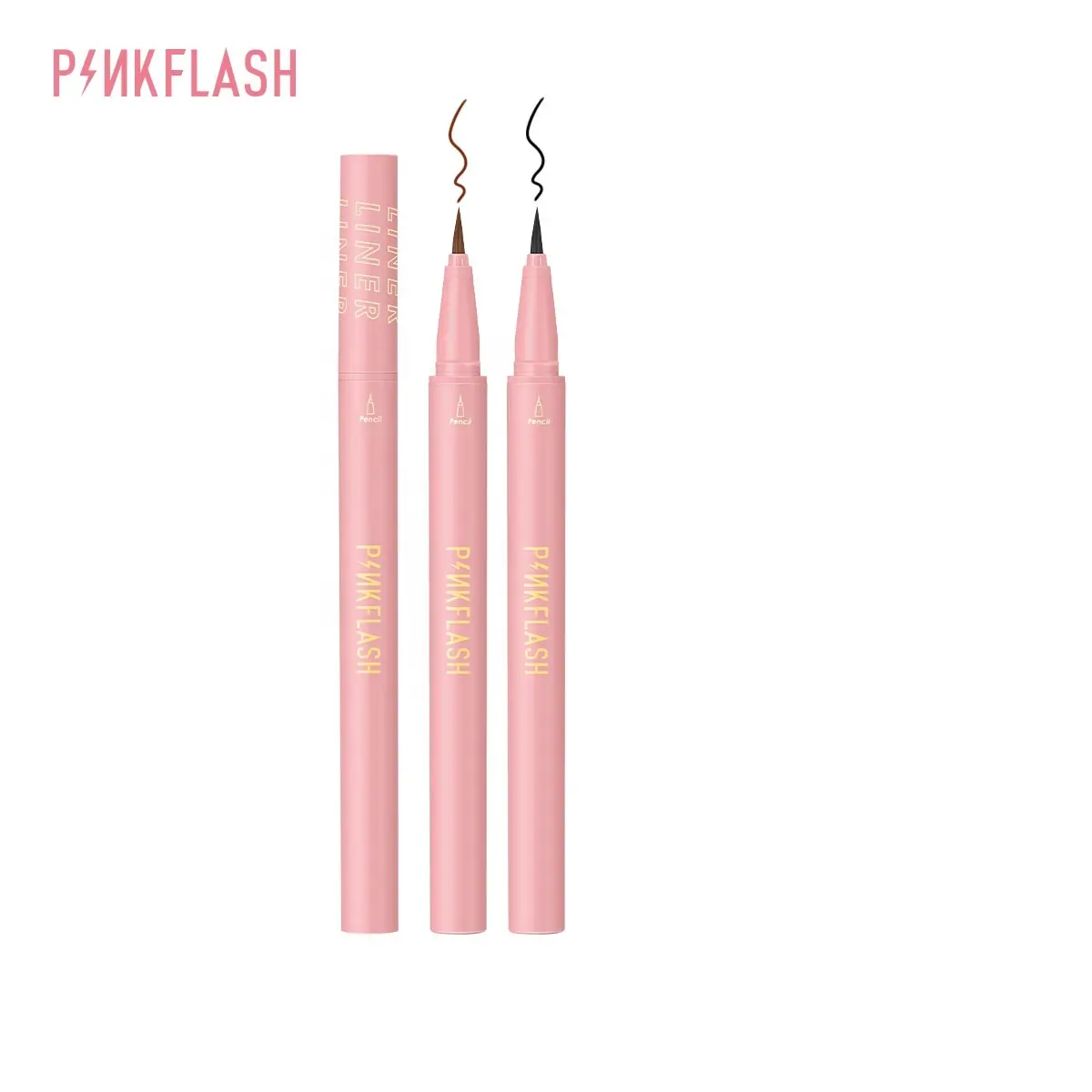 PINKFLASH E05 maquillaje y cosméticos en línea a prueba de agua delineador de ojos líquido delineador de ojos para niñas