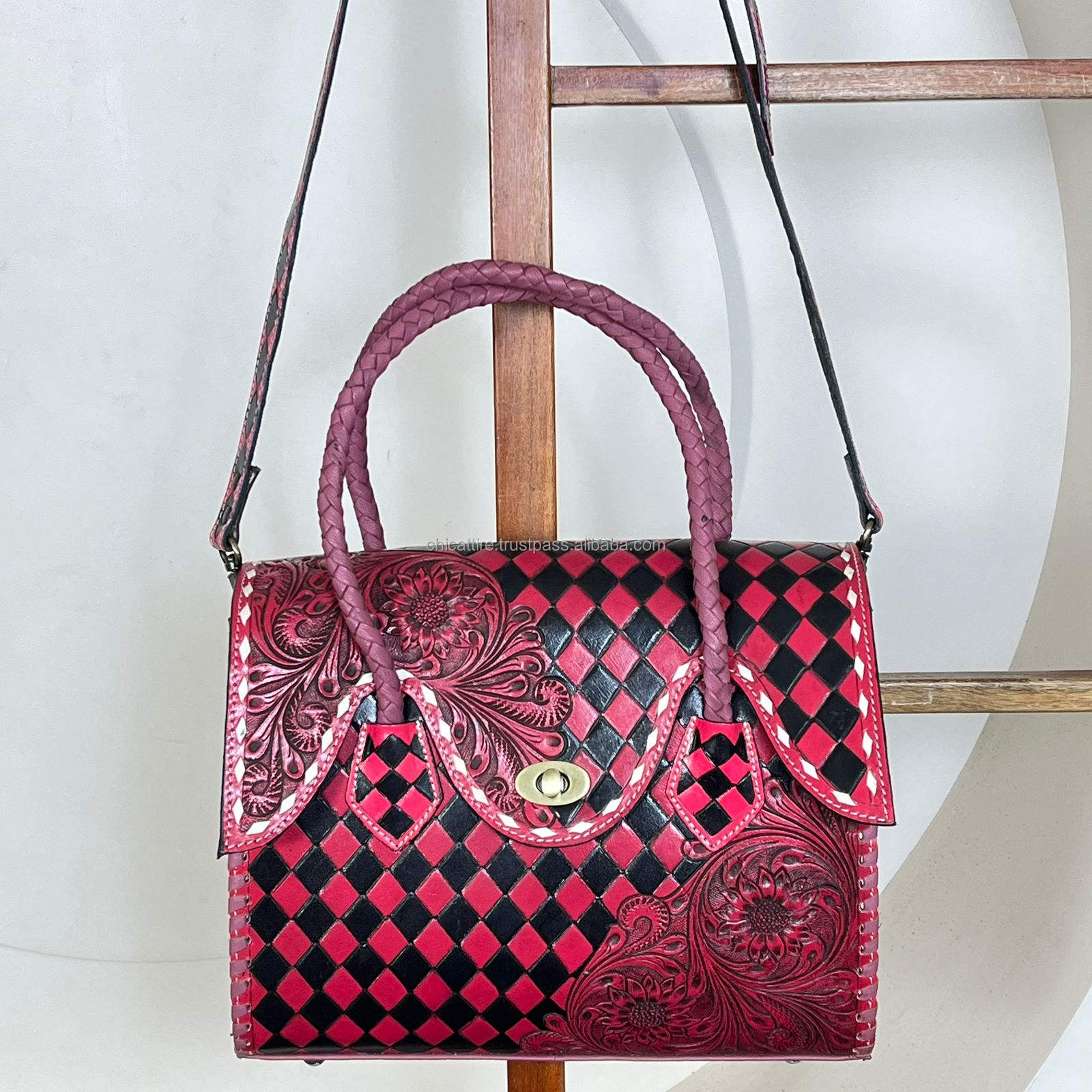 Pink & Black Checkered