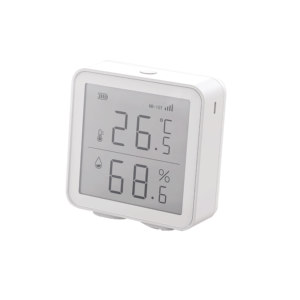 Fábrica Tuya Wifi Pantalla LCD Temperatura interior Humedad Sensor de humo con Bluetooth Material plástico OEM/ODM Compatible - Product Image 1