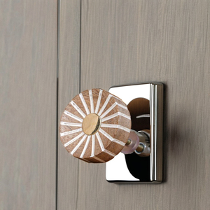 <strong>Best</strong> Luxury Indian-made <strong>Doorknobs</strong> Wood Resin Metal Strategist Cabinet Knob Handle for Kitchen Bedroom Wardrobe Drawers Dressers - Product Image 5