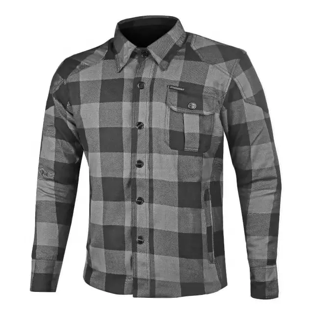 Camicia da moto blindata Unisex camicia di protezione per motociclisti con fodera interna camicia con logo personalizzato