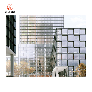 Sistema di rivestimento della parete della tenda del bastone di alluminio del telaio di alluminio strutturale a prova di perdite per le facciate commerciali - Product Image 5