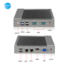 OEM Mini PC NUC J1900 + 8GB + 2LAN Dual LAN 2 Pantalla CE Computadora industrial integrada sin ventilador con sistema operativo WIN10 Stock disponible - Product Image 3