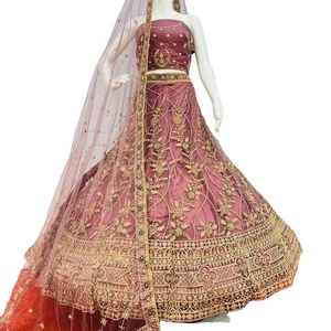 Exclusive Fashionable Indian <strong>Designer</strong> Bridal Lehenga Choli Gota Patti Work Bollywood Fashion <strong>Ghagra</strong> Choli From India Saree Price - Product Image 1