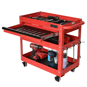 ตู้เครื่องมือหมุน3ลิ้นชัก OEM รับน้ำหนักได้135กก. รถเข็นมือทนทานสำหรับเวิร์คช็อป - Product Image 4