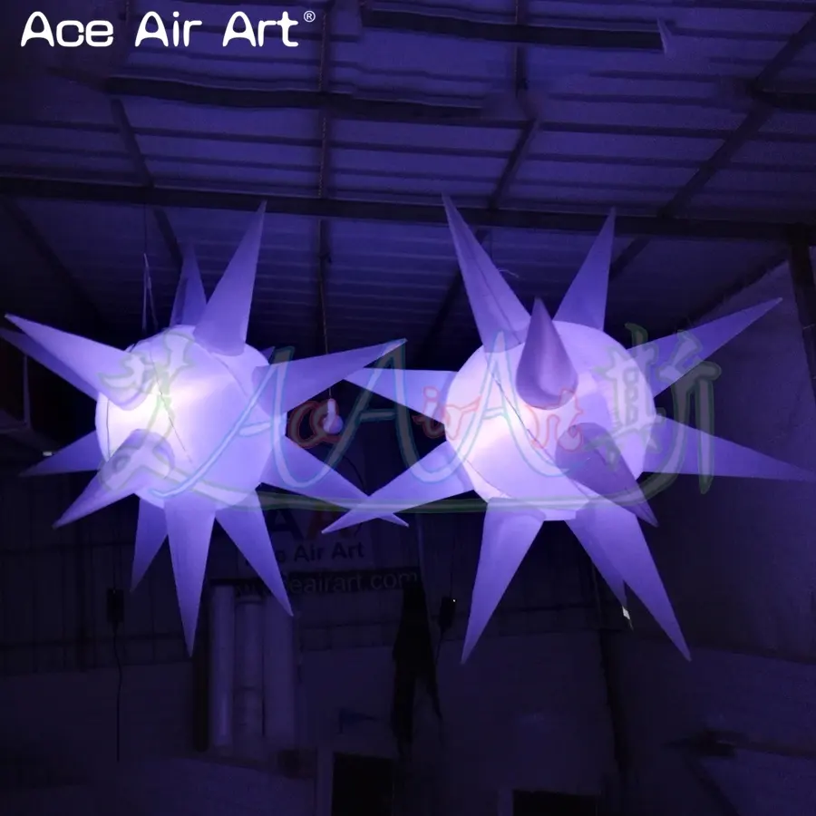 Treo ánh sáng Inflatable sao led bóng bay sao với hình nón cho Câu Lạc Bộ bên hoặc trang trí sân khấu