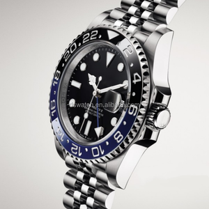 Greene <strong>GMT</strong> Men's Super Luminous Automatic Mechanical Watch Diver's Waterproof Stainless Steel Band 20mm Genuine Ceramic Bezel - Product Image 3