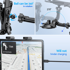 Giá đỡ máy tính bảng đa năng 7~10.9 inch, giá đỡ định vị GPS, giá đỡ gắn trên taplo/kính chắn gió ô tô - Product Image 6