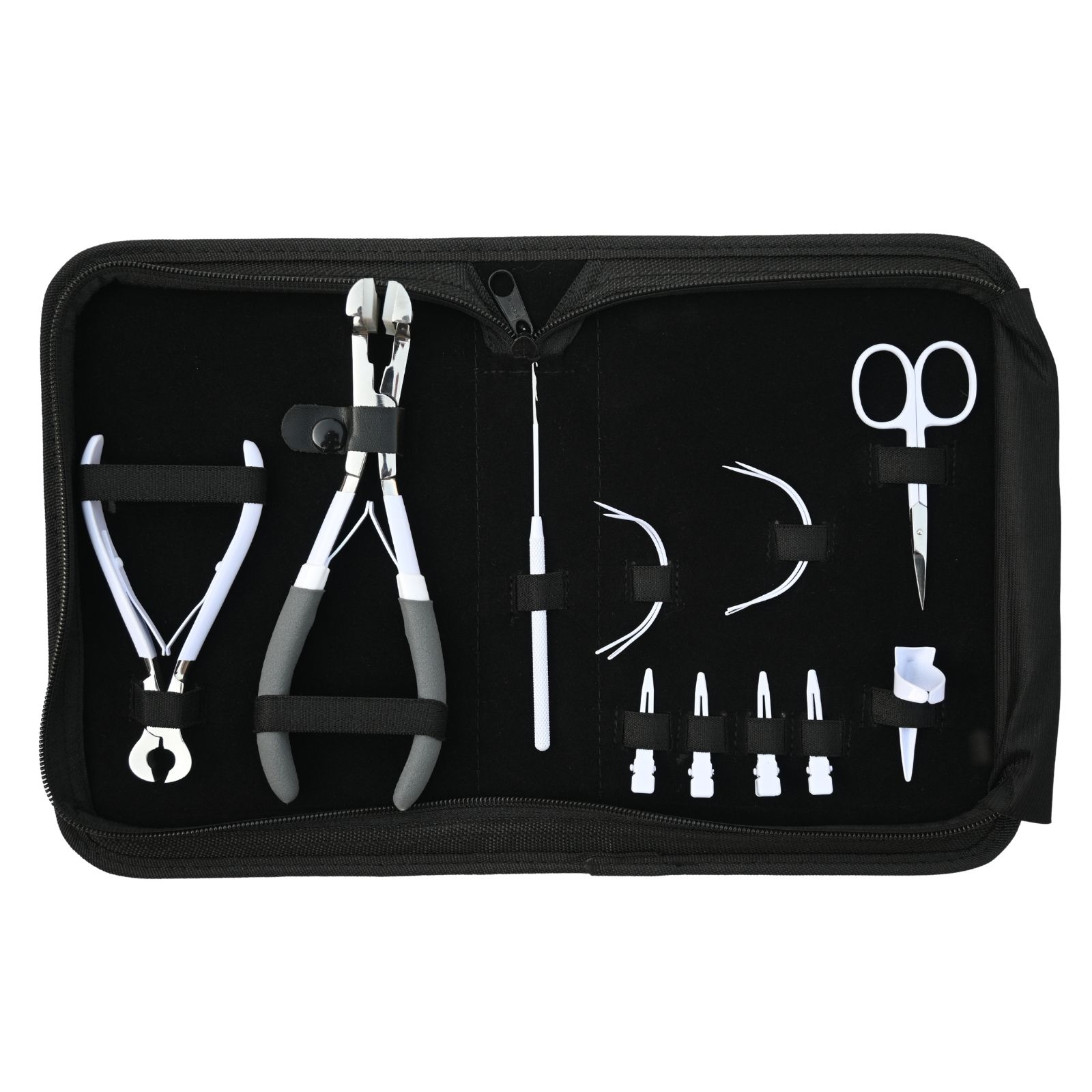 White hair Extension Tools Kit