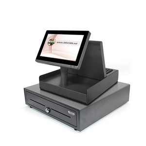 Fábrica direta tudo-em-um sistema POS dupla ou única tela caixa registradora com impressora térmica excelente para uso diário!