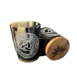 Yellow Ox Decorative Retro Horn <strong>Cup</strong> Retro Yellow Ox <strong>Artwork</strong> Beer Mug for Drinking - Product Image 1