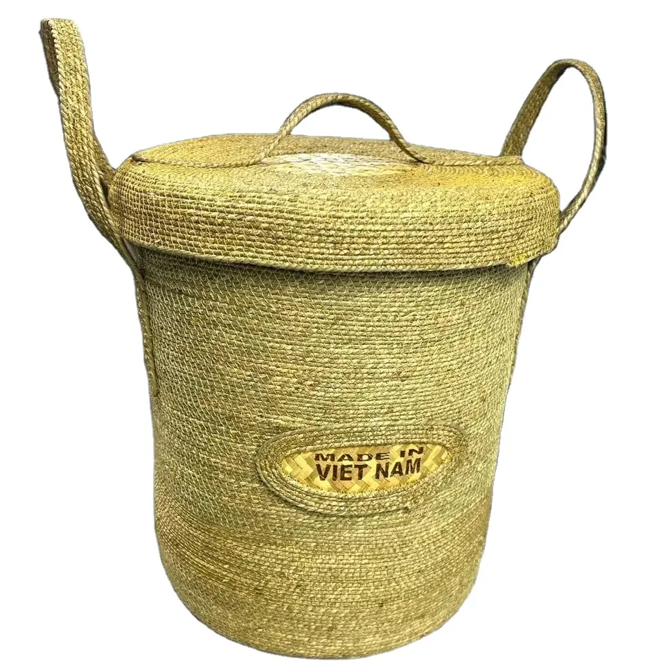 Cheap preço seagrass cesta com lábio para lavanderia e cozinha acessórios