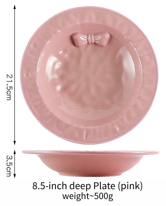 8.5" deep Plate (pink)