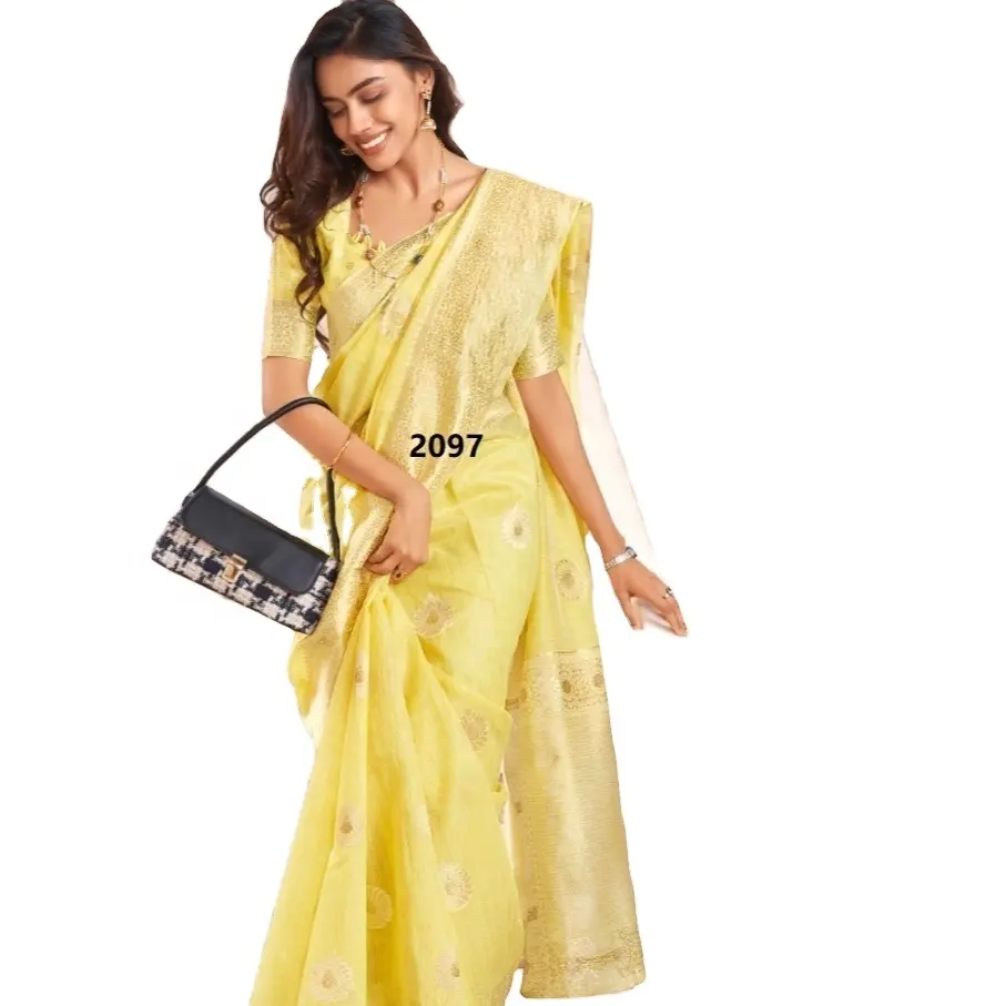 भारतीय थोक सुंदर मुद्रित कशीदाकारी कला काम के साथ सुंदर शुद्ध कपड़े साड़ी रेशम ब्लाउज DGB निर्यात 2023 भारत के लिए