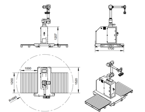 20kg 25kg 30kg Palet tieren Automat isierte Produktion 6-Achsen-Kol labor roboter mit Karton öffner und Karton versiegelung