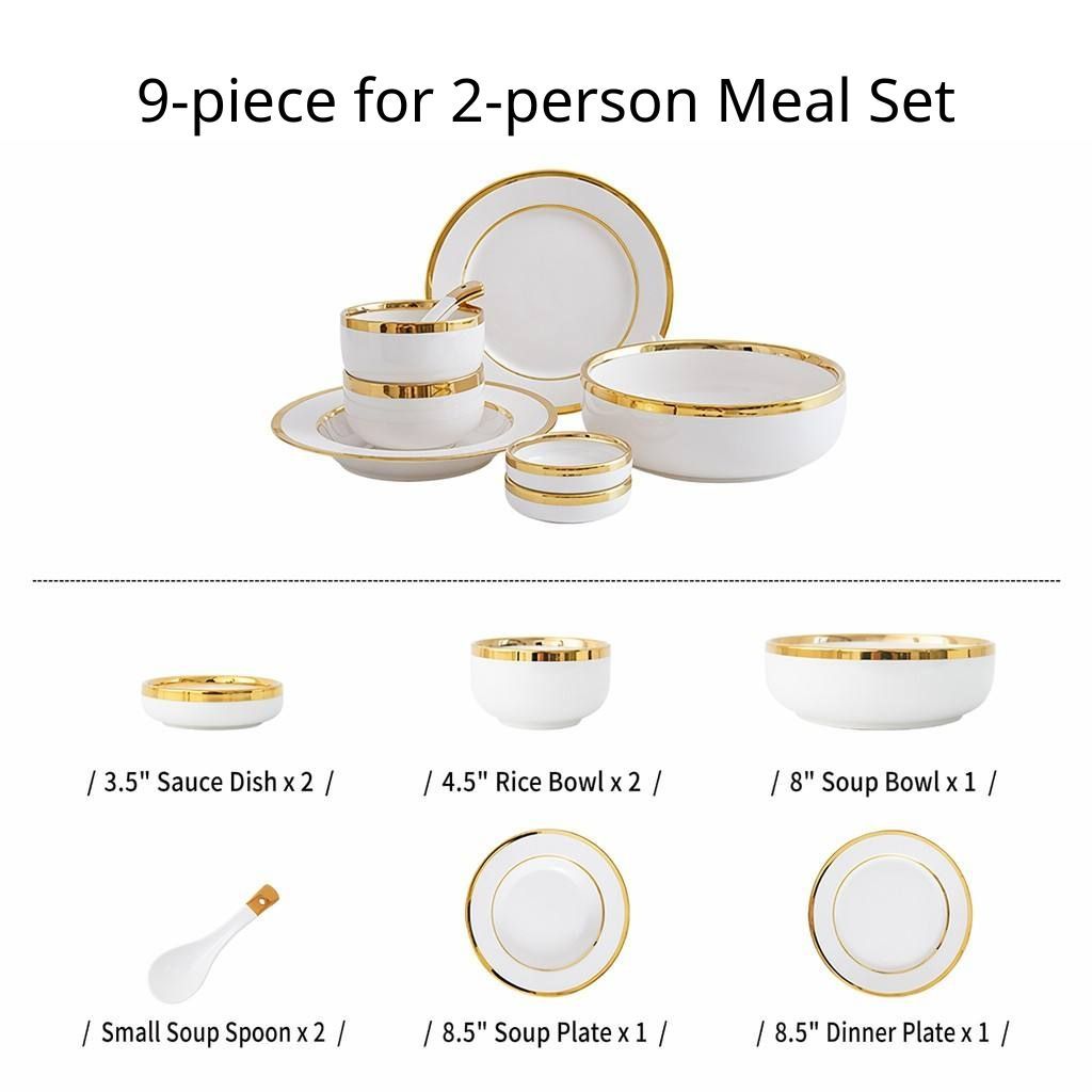 Ensemble repas 9 pièces pour 2 personnes