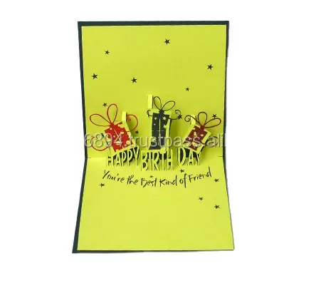 Scatola regalo 3d pop up carta artigianato artigianato di carta da Viet Nam scelta migliore compleanno del ringraziamento