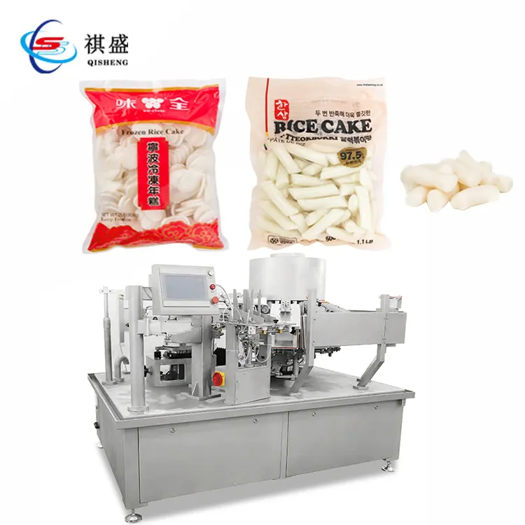 Bolsa de pastel de arroz Vacío Tipo vertical Máquina de embalaje rotativa Máquina de embalaje automática Vffs