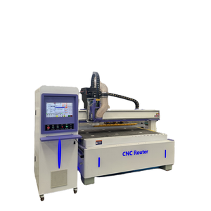 Cambiador de herramientas automático lineal de 4x8 pies, máquina para fabricar puertas de armarios para muebles de madera, línea de enrutador CNC anidado - Product Image 1