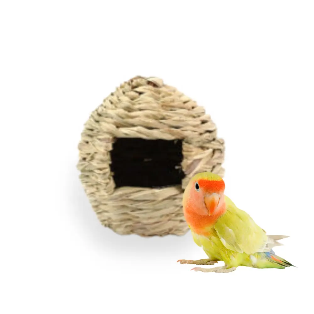 Amazon Venda Quente Atacado Bird House-Ninho de Pássaro Comestível, Acessórios De Gaiola De Pássaro, Pequeno Pet Chew Toy