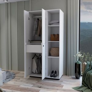 <span class=keywords><strong>Boise</strong></span> phòng ngủ trắng armoire thanh lịch Trắng tủ quần áo cho phòng ngủ lưu trữ - Product Image 5