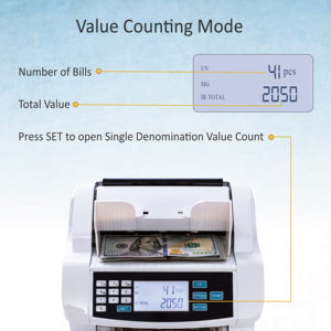 Huaen-Máquina contadora de dinero, contador de billetes, máquina contadora de efectivo, con detección IR/UV/MG - Product Image 2