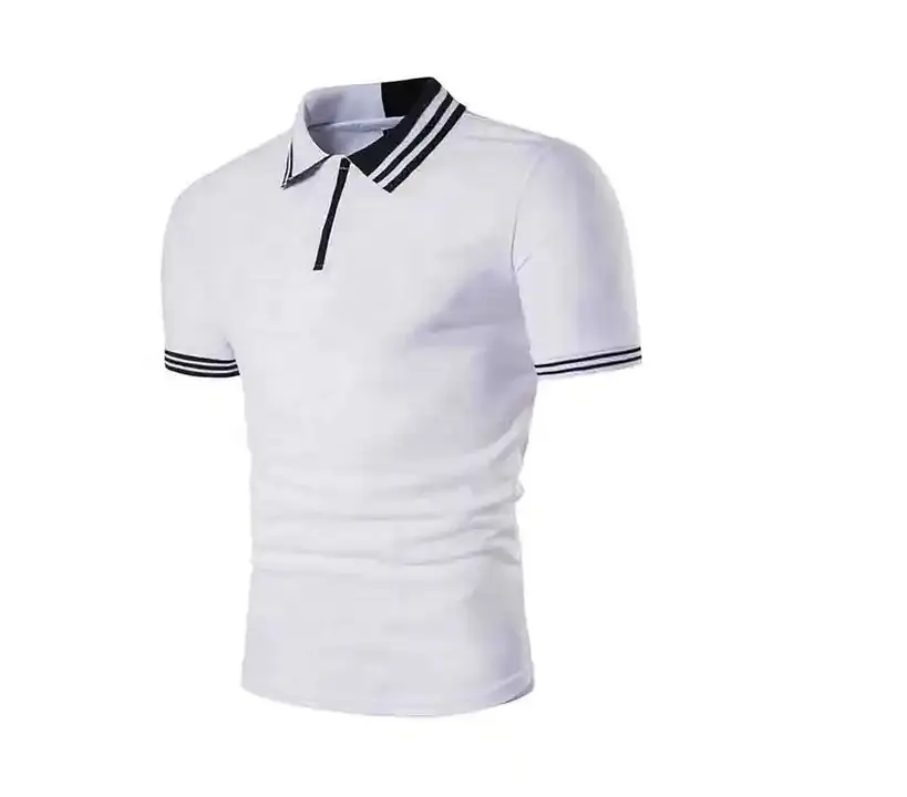 Mais recente Design de Alta Qualidade Algodão Polo Shirt Manga Curta Casual Golf Sports Slim Fit Homens Polo T-Shirt