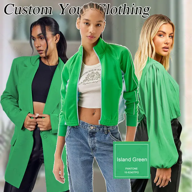2024 moda ilha verde roupas europeias projetando fornecedores de roupas femininas fabricantes para marcas de roupas