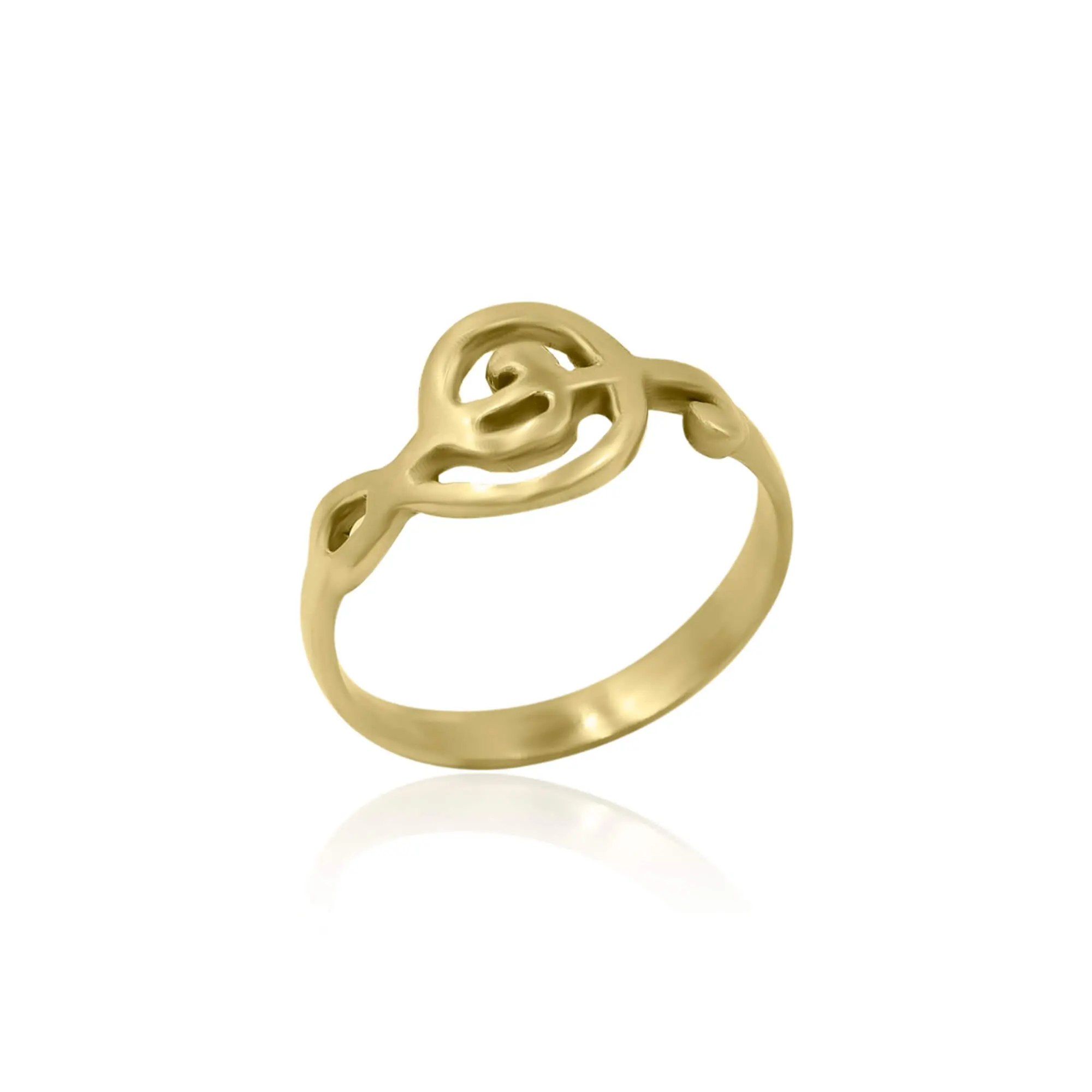 Treble clef music not ring waterproof 18k gold plated jewelry brass metal high finished rings african jewellery minimalist rings