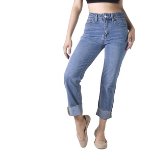 100% נשים כותנה גזרה רזה ג 'ינס pant בנג' ינס פנט בנג 'ינס קרעו ג' ינס לרחוץ