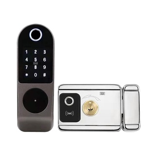 Tuya App akıllı kilit çift taraflı parmak izi kilidi su geçirmez güvenlik şifre RFID anahtarsız giriş TT parmak izi kapı kilidi - Product Image 1