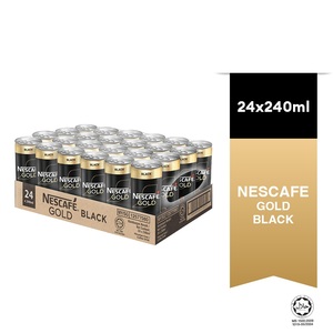 ロブスタとアラビカインスタントコーヒー240mlRTDコーヒーを缶で無料で簡単に缶に入れて、ネスカフェゴールドブラックを飲む準備ができました