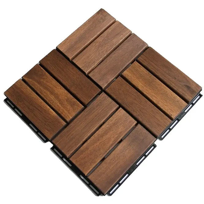 12 ''x 12'' BeNK Vietnam Akazien holz Balkon Deck Fliesen // Interlocking Anti Termiten Akazien holz Deck Fliesen für Terrasse