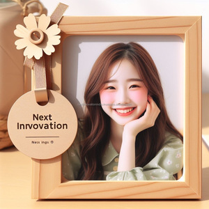 Kişiselleştirilmiş ahşap fotoğraf çerçevesi 4x6 ve 6x8 boyutları ev dekorasyon için klasik tarzı hatıra ekran - Product Image 2