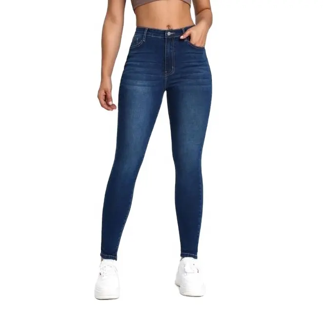 Nuovi arrivi pantaloni In Denim a prezzo all'ingrosso per donna a vita media Slim Fit Jeans per ragazze Design di marca personalizzato realizzato In BD