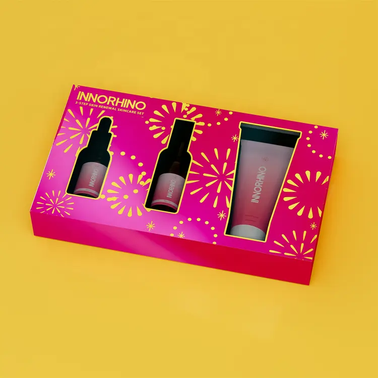 Rose Dozen Bloem Lipgloss Huidverzorging Set Verpakking Innorhino