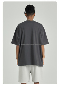 เสื้อยืดผ้าฝ้าย Pima Coton เสื้อยืดสีดำ - Product Image 3